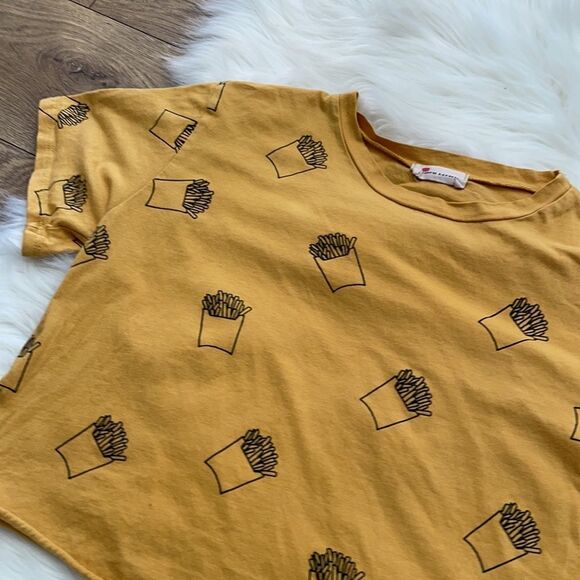 COPY - FRENCH PASTRY • french fry yellow crop top - Picture 3 of 6